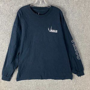 EECO Fishing Shirt Men's 2X Long Sleeve Navy Blue 100% Cotton Adults